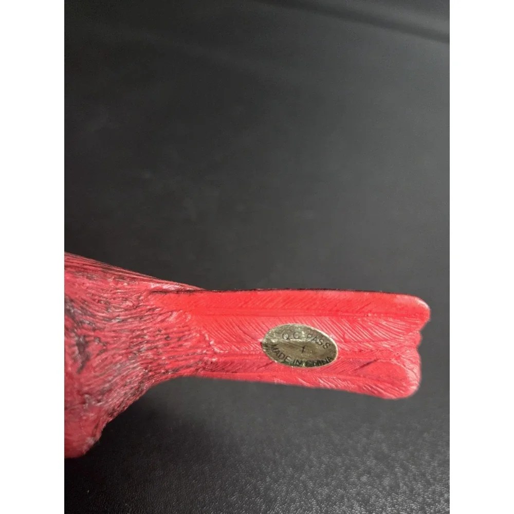 Vintage Red Cardinal Bird Figurine 4
